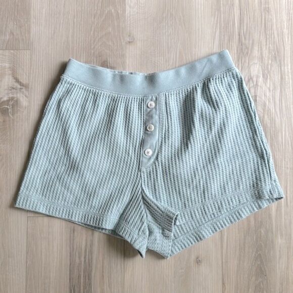 Old Navy Mint Green Ribbed Lounge Sleep Shorts Size XS - Picture 1 of 4